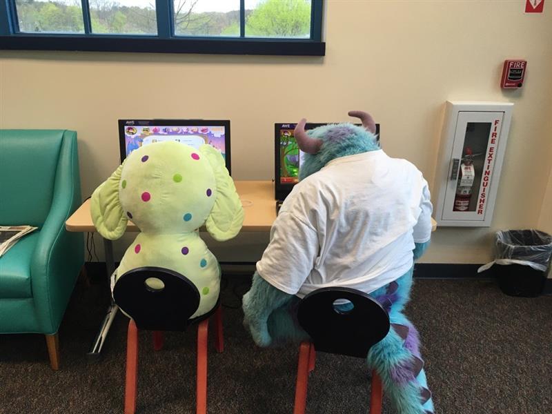 Charlie and Sully at Computers